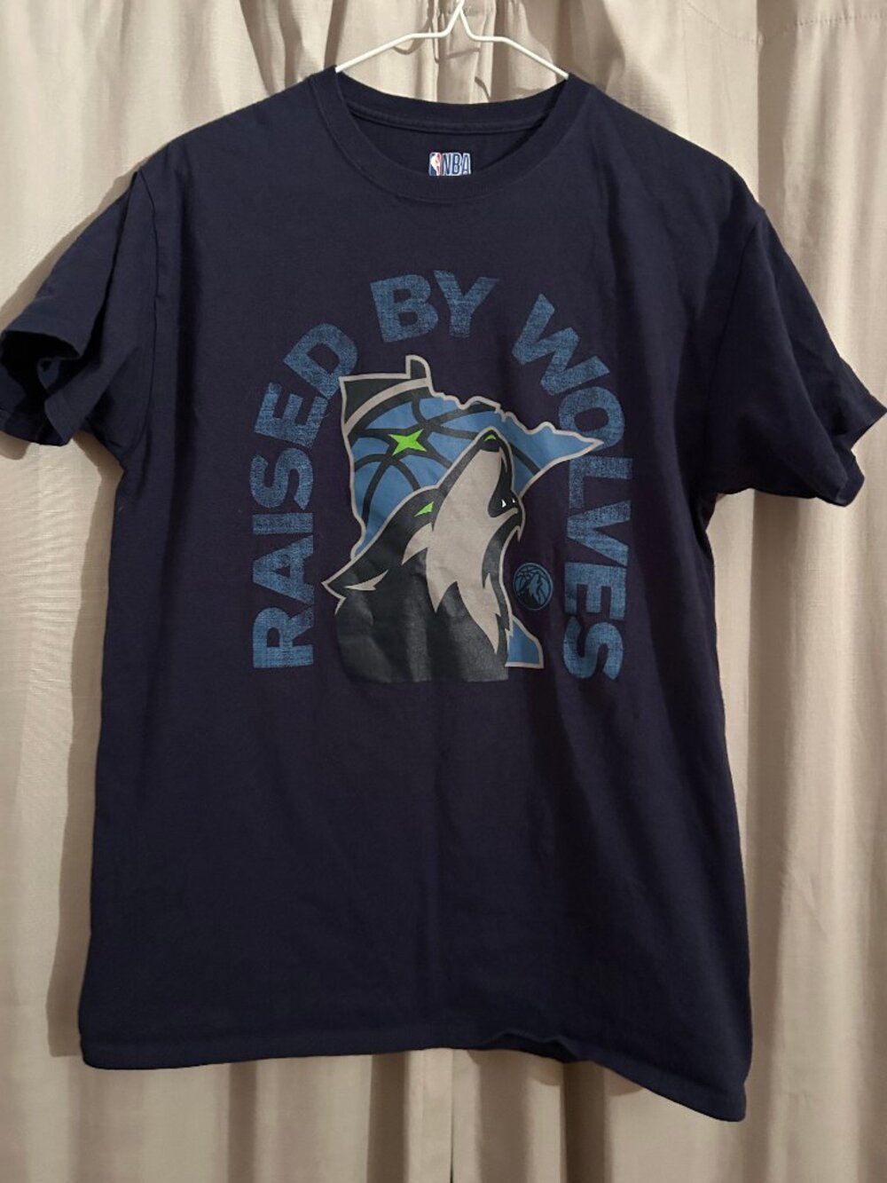 Timberwolves NBA "Raised By Wolves" Shirt